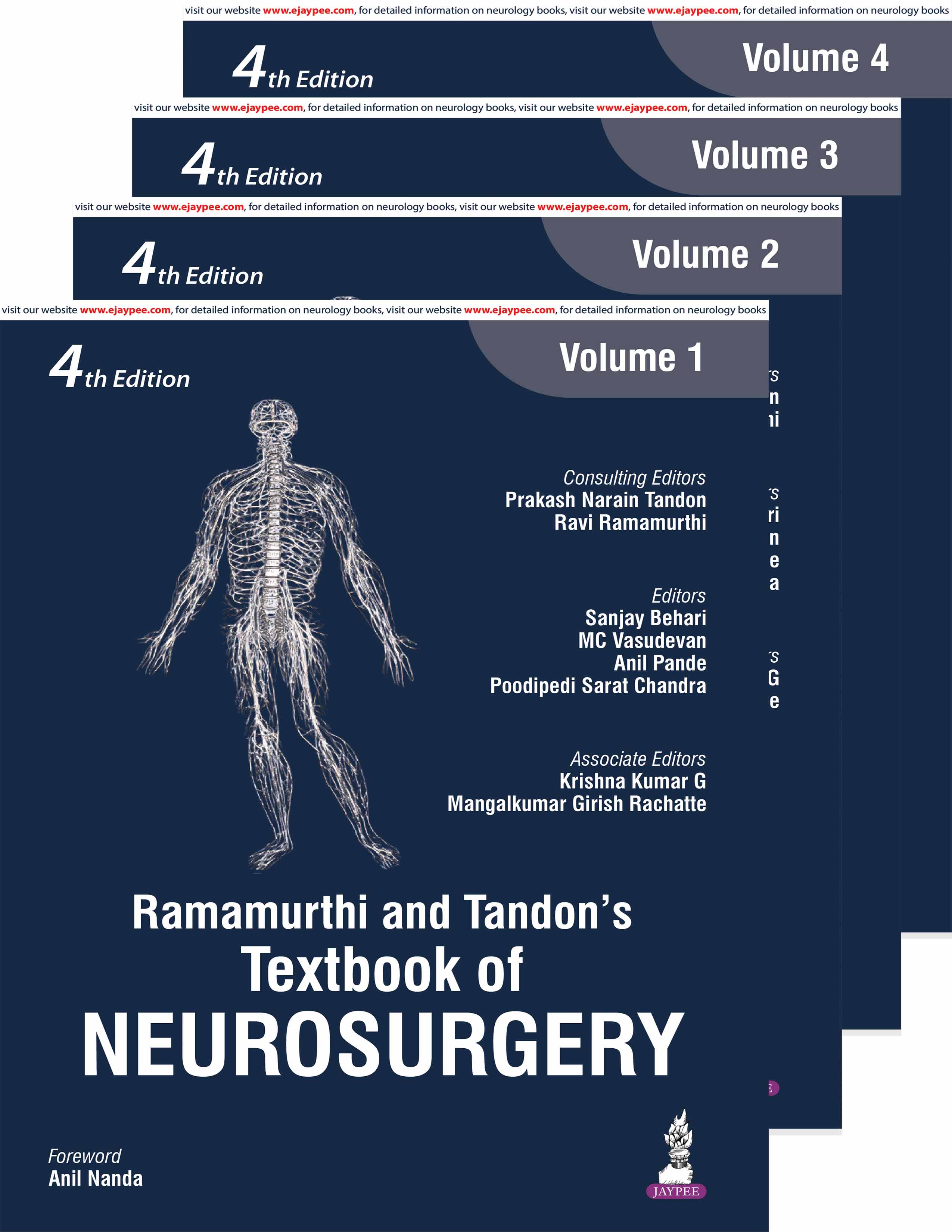 Ramamurthi and Tandon's Textbook of NEUROSURGERY (4 Volumes)